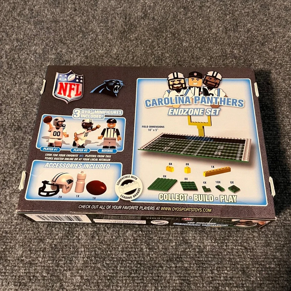 OYO Sports NFL Carolina Panthers Endzone Set 64 Pcs Building Blocks Minifigures
